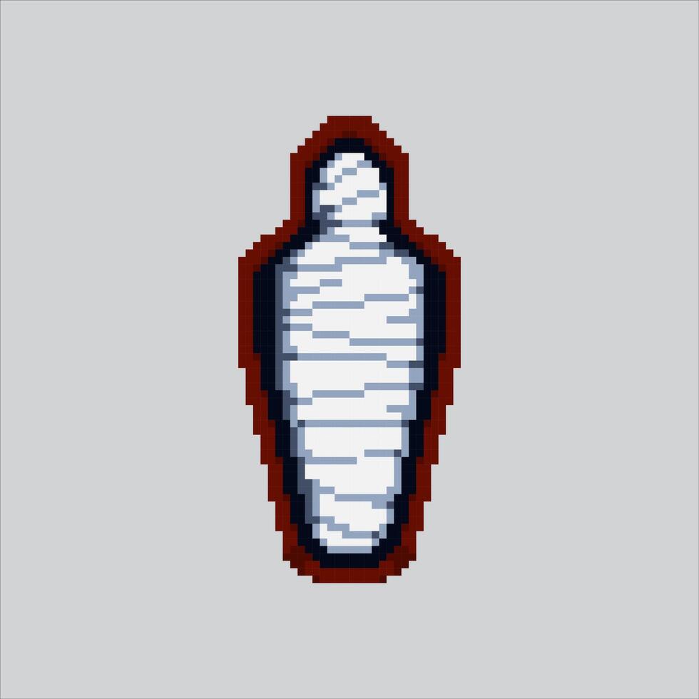 Pixel art illustration Egypt Mummy. Pixelated Pyramid Mummy. Egypt Pyramid Mummy Icon pixelated for the pixel art game and icon for website and game. vector