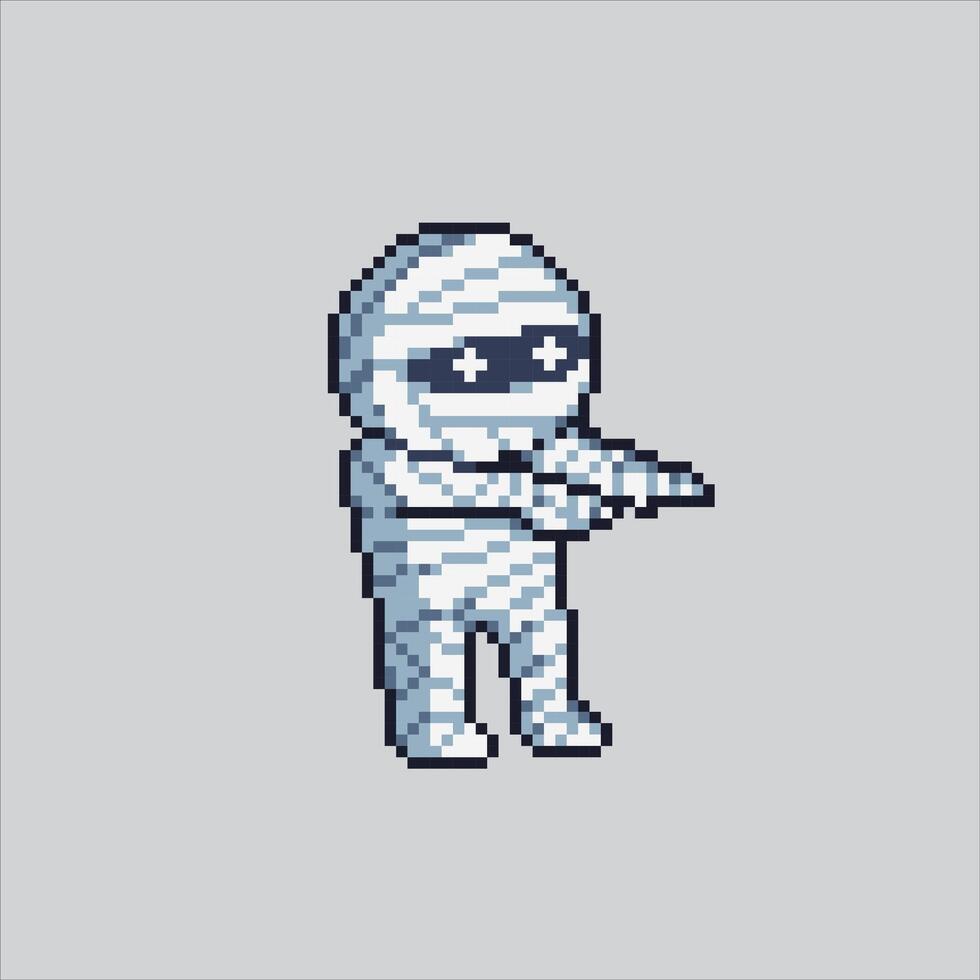 Pixel art illustration Egypt Mummy. Pixelated Pyramid Mummy. Egypt Pyramid Mummy Icon pixelated for the pixel art game and icon for website and game. old school retro. vector