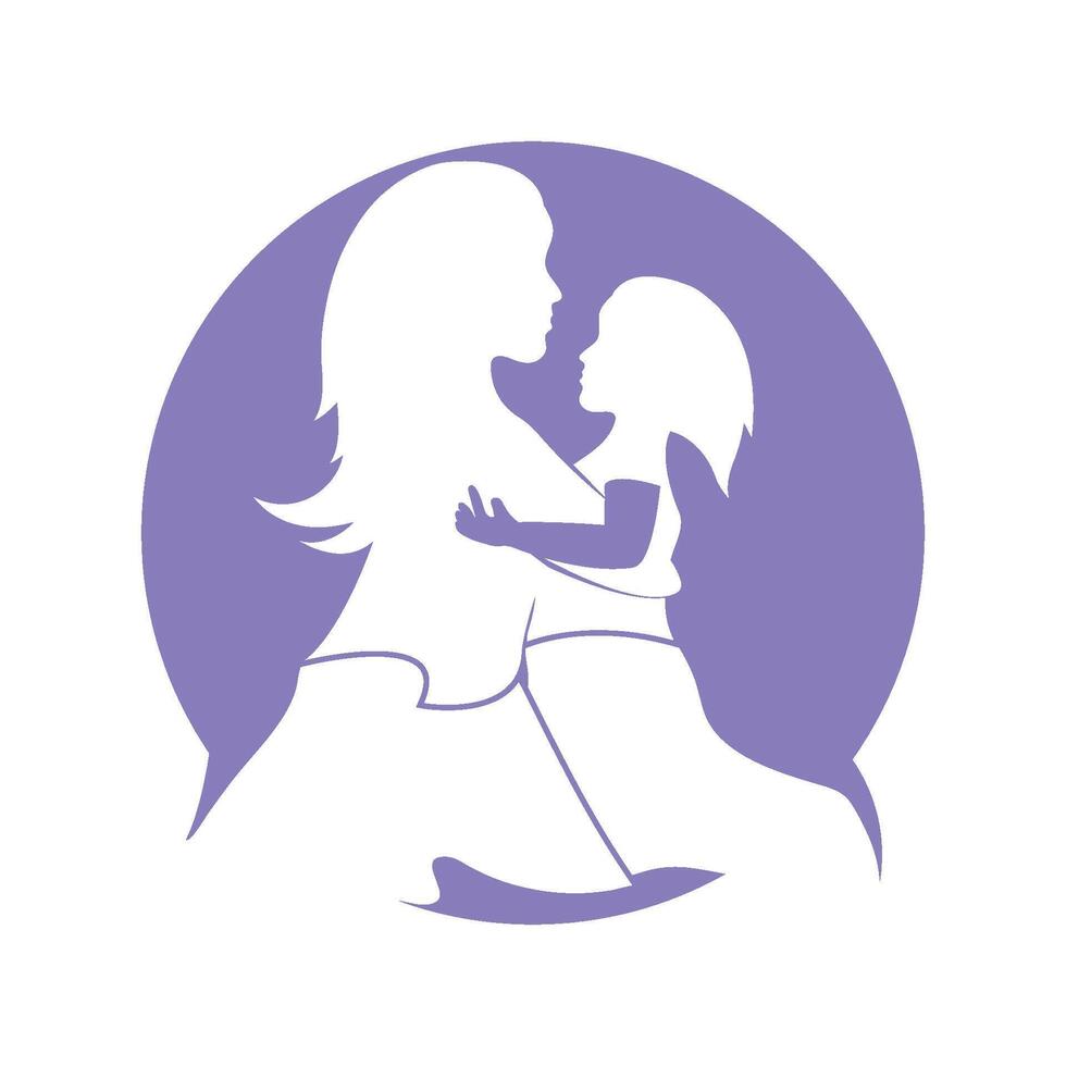 Happy mother's day logo design vector