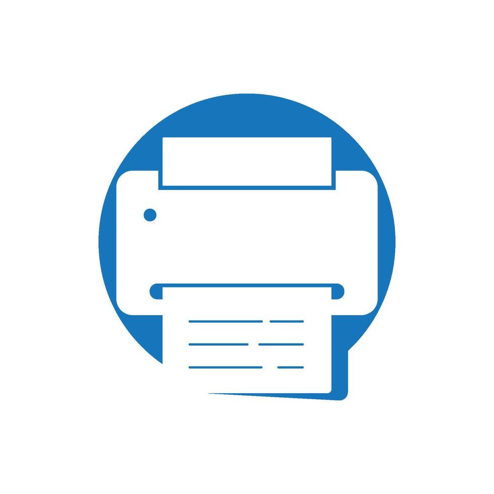 printer logo illustration design vector