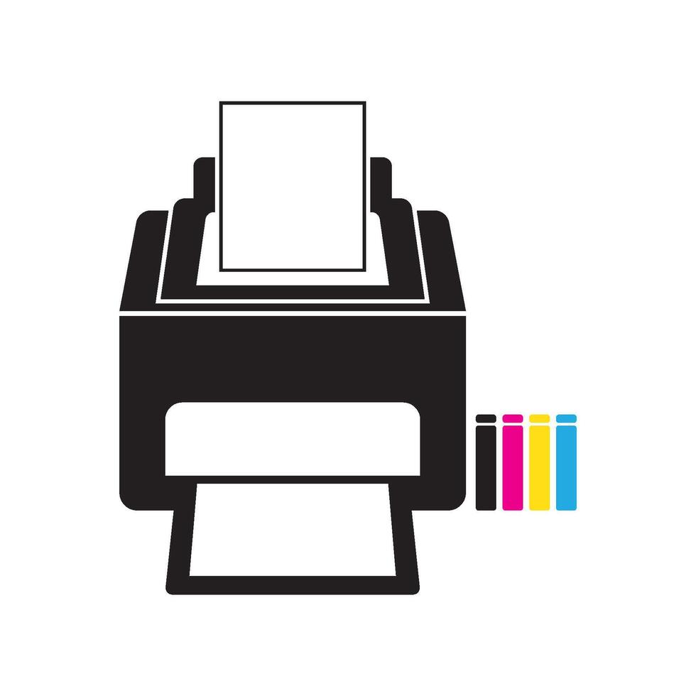 printing logo template flat design vector