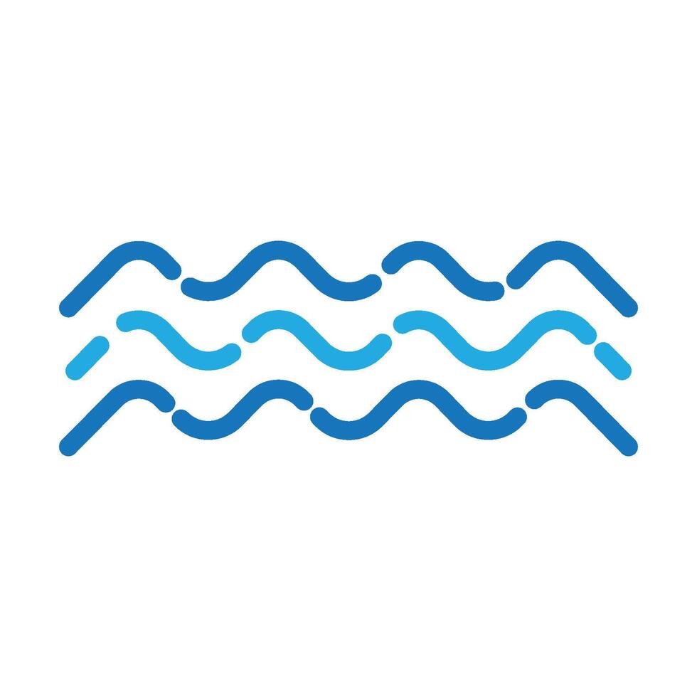 Water Wave symbol design Template vector