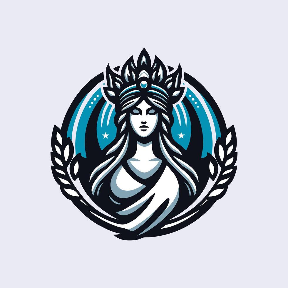 Goddess mascot logo design art illustration vector