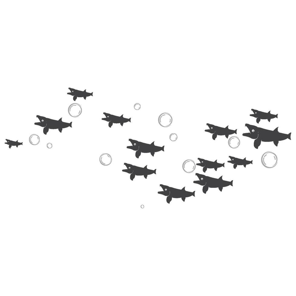 Stylish Salmon Fish Logo flat design vector