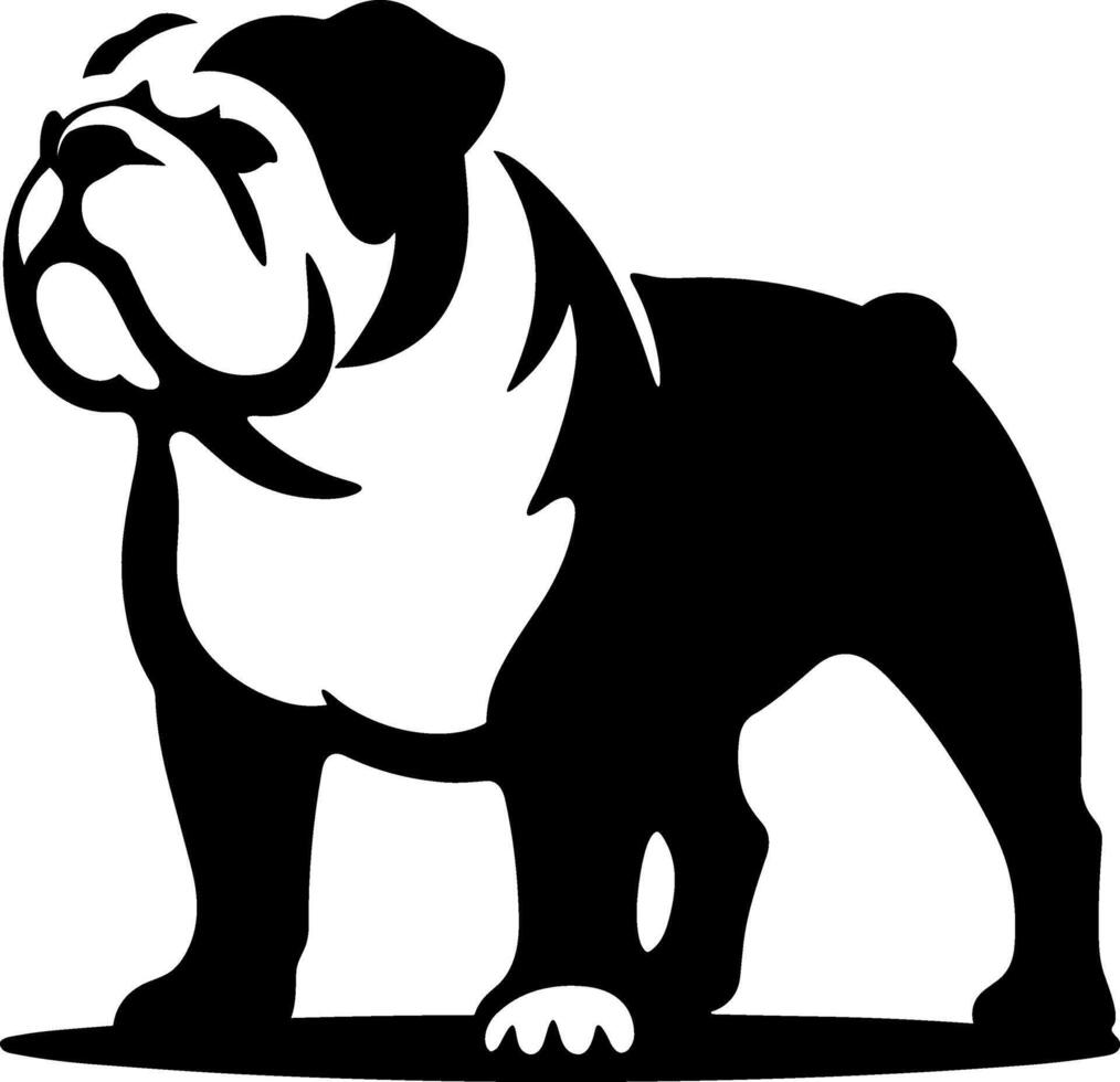 Bold Bulldog Silhouette Illustration vector