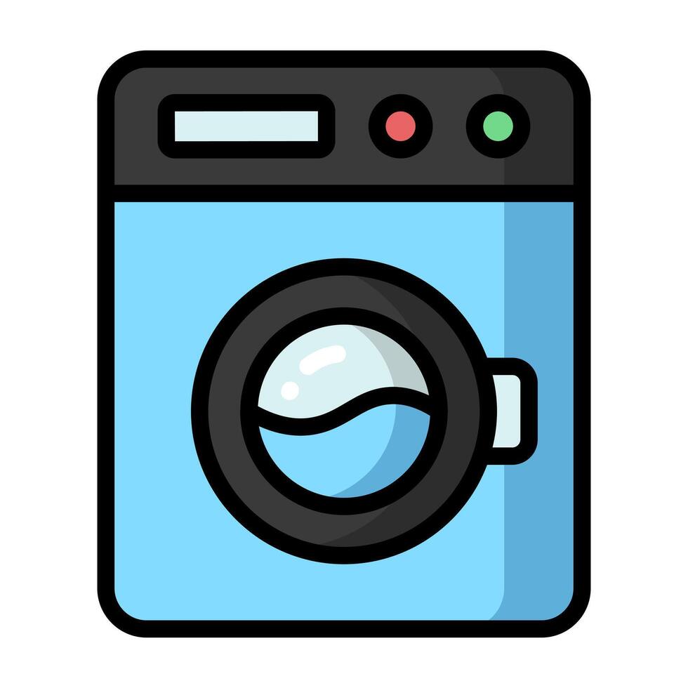 Simple Washing Machine colorful icon. The icon can be used for websites, print templates, presentation templates, illustrations, etc vector