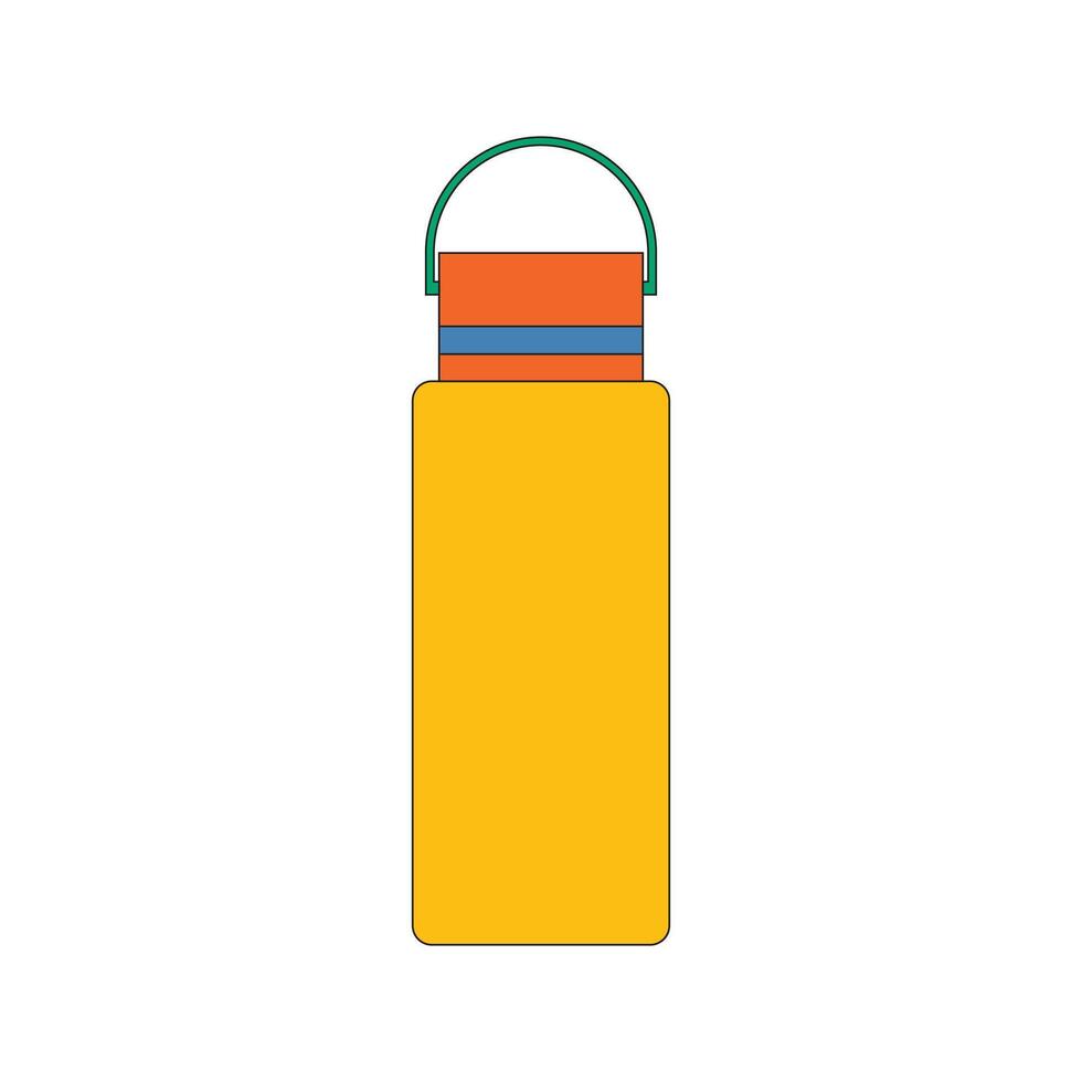 Illustration bottle tumbler retro unique design vector