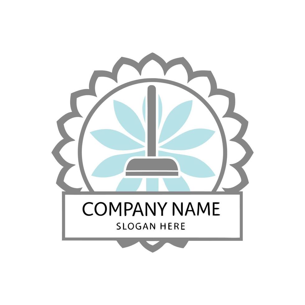 a logo for a cleaning logo company vector