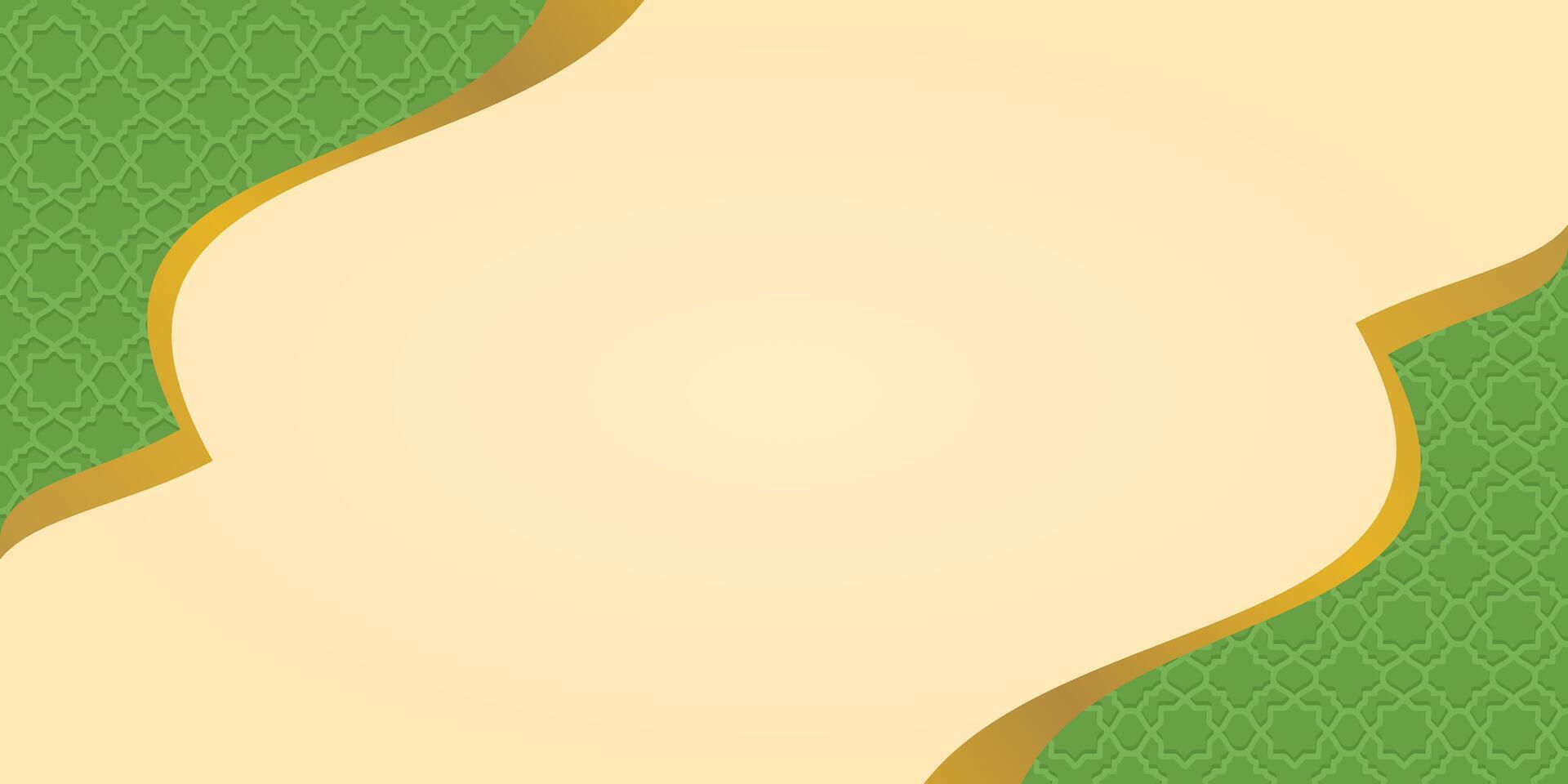 Islamic background with gold lines, free copyspace area. Design for banner, poster, social media. vector