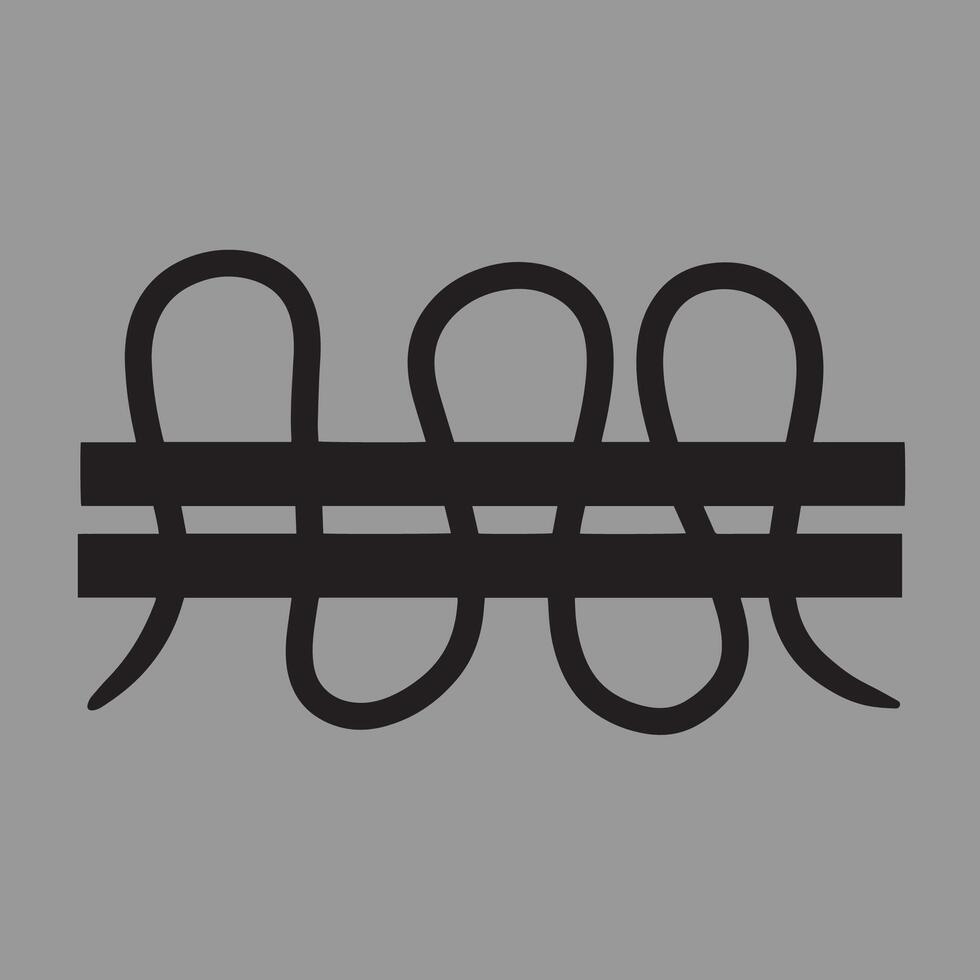 flat icon graphic of rising and falling line musical notes vector