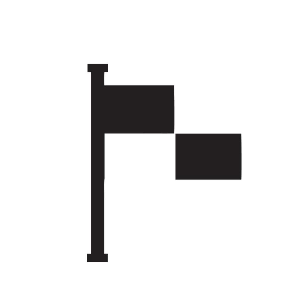 corner flag icon isolated design style vector