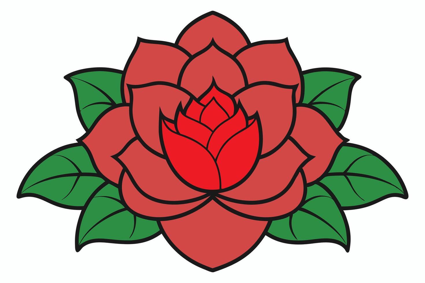A Floral Embrace Outline and look flower clean line art vector