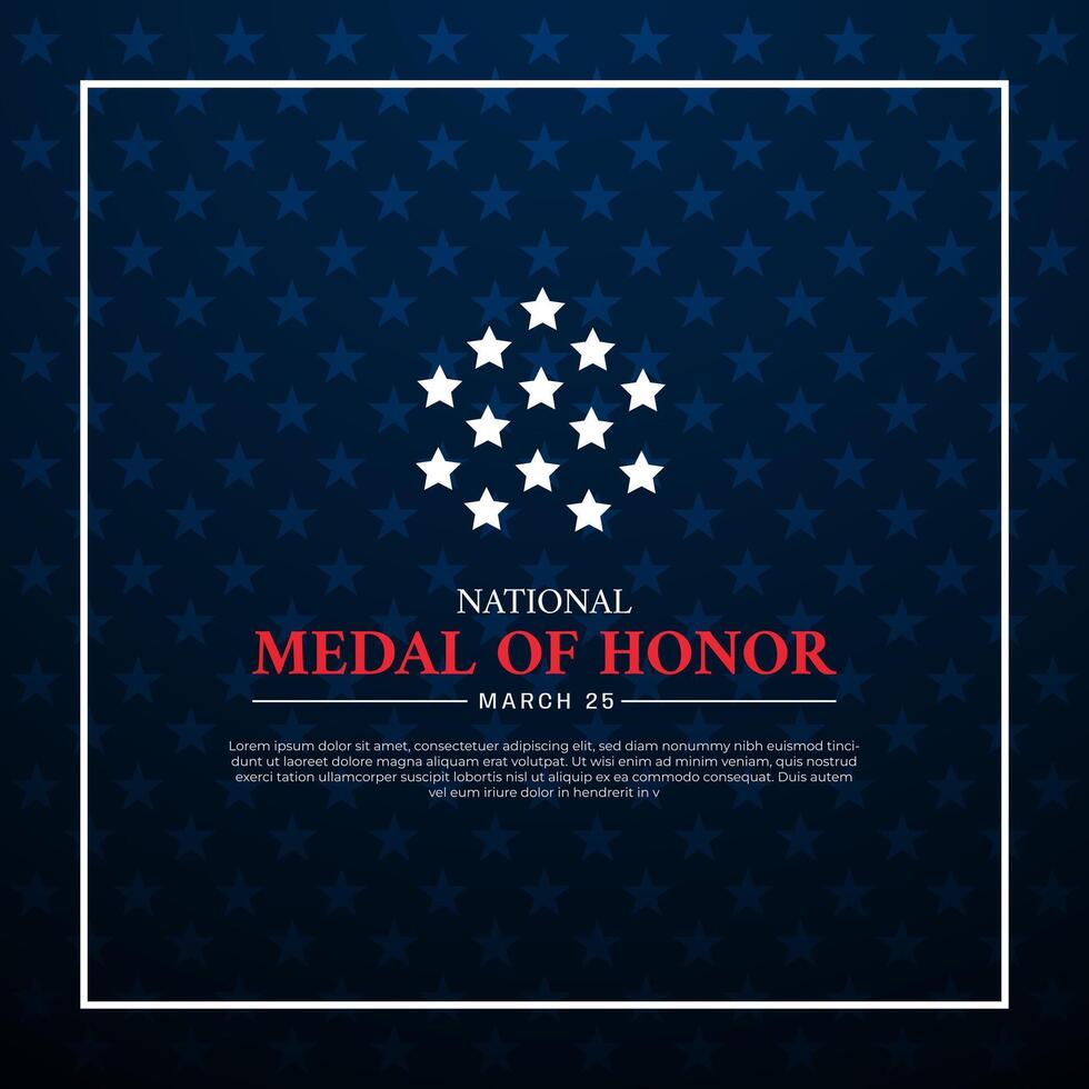 National medal of honor day vector