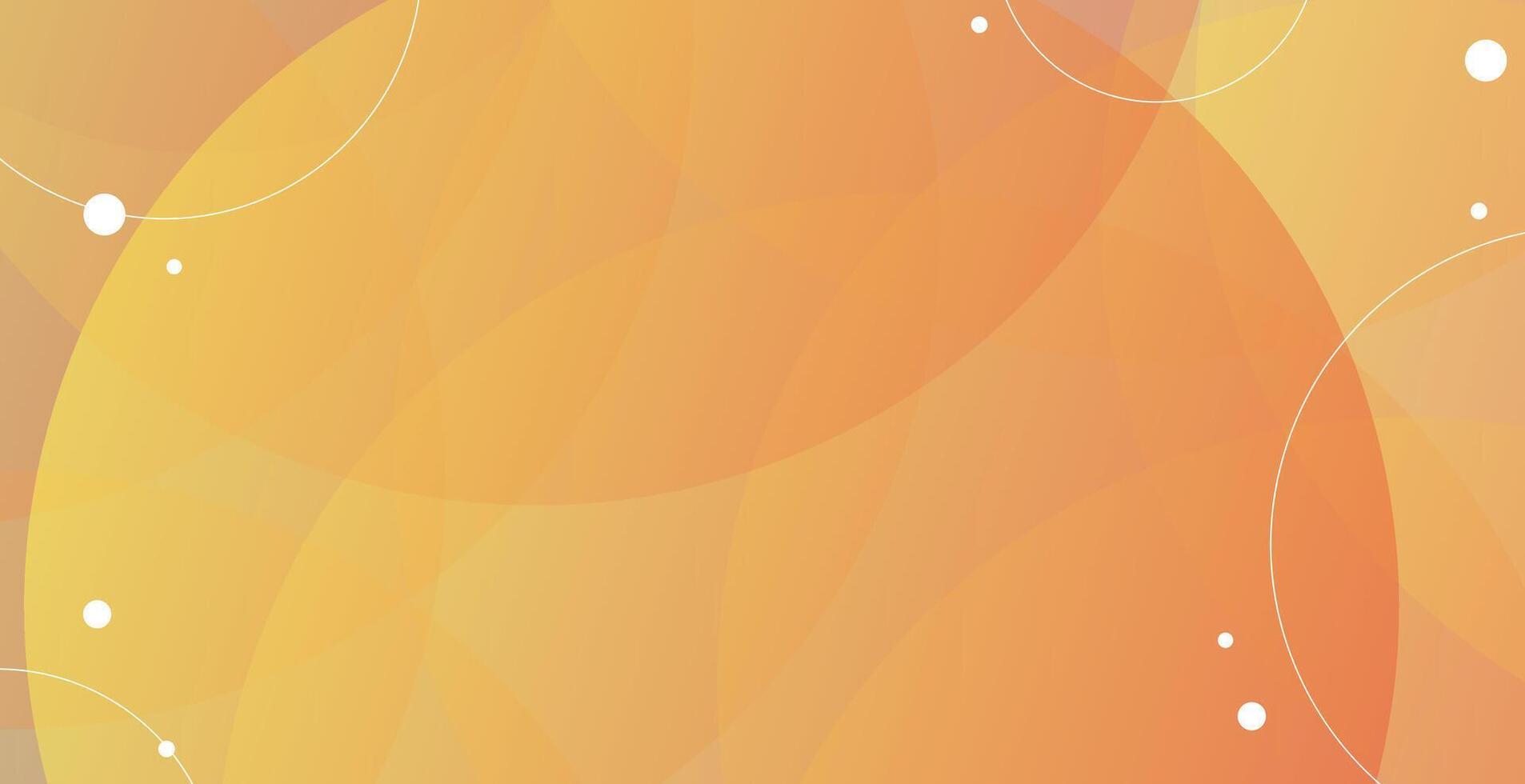 abstract yellow background combination of thin line circles vector