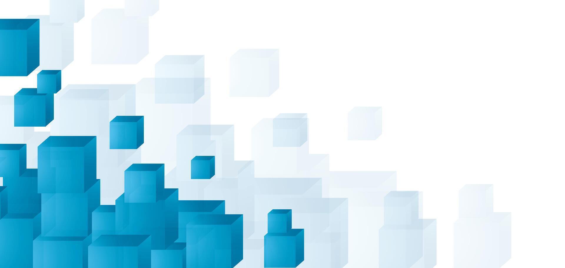square abstract blue background vector