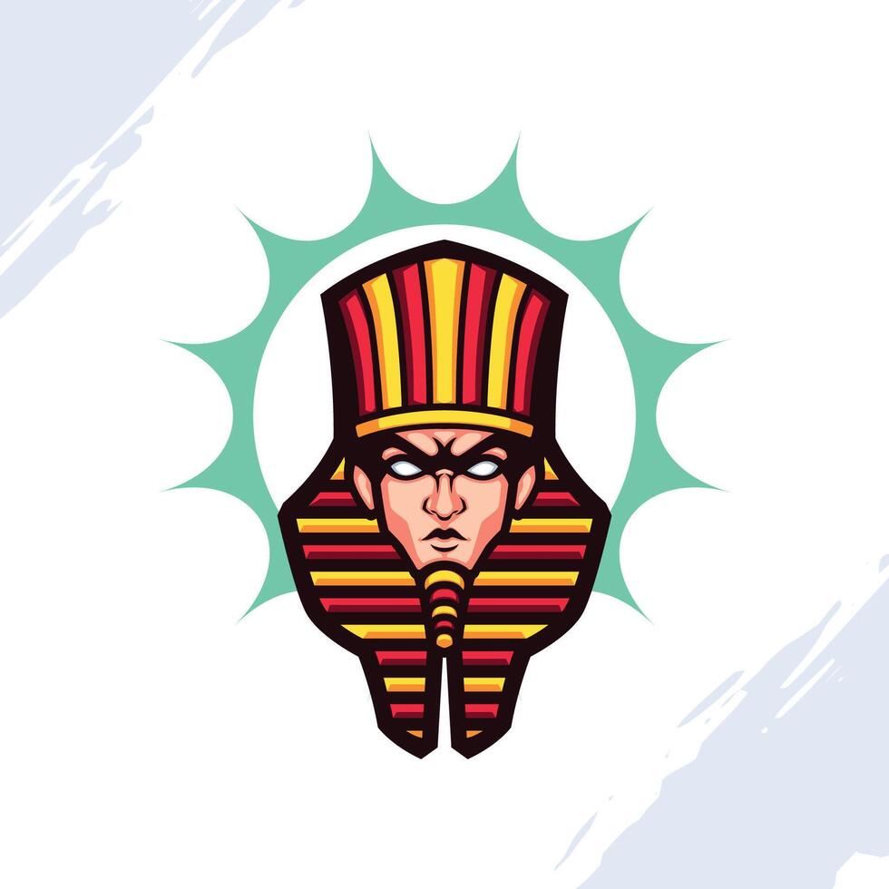 King Pharaoh of Egypt Mascot Logo Template vector