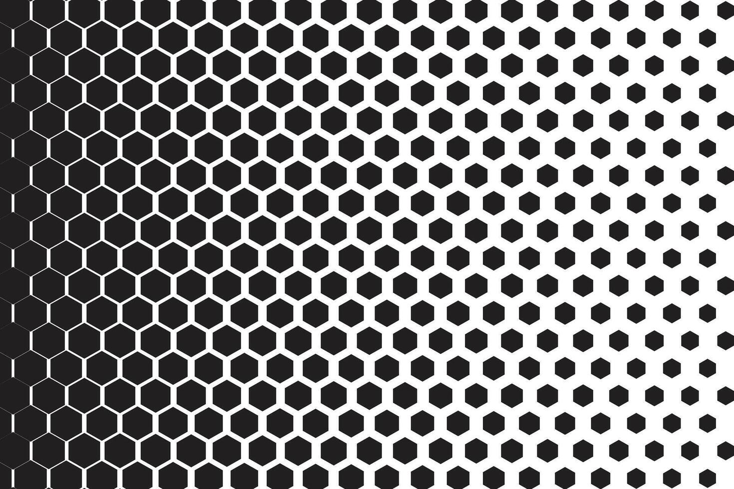 black color simple abstract polygon hexagon halftone blend pattern vector