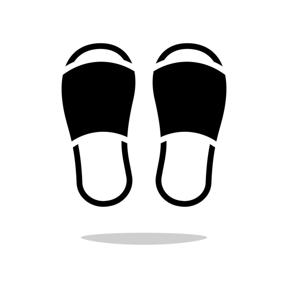 Slippers icon isolated on white background. vector