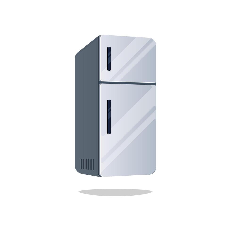 Refrigerator isolated on white background. vector