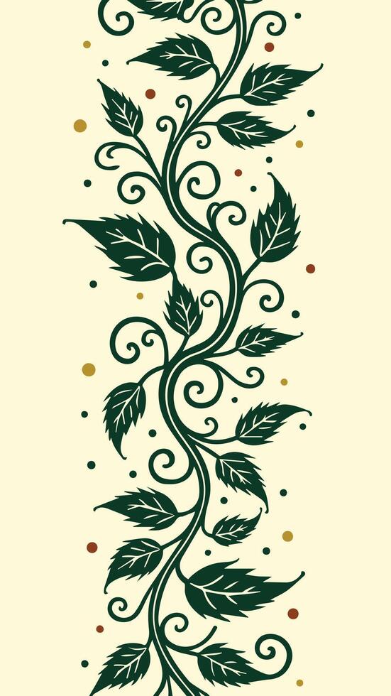 Floral ornament stock illustration Abstract, Backgrounds, Black Color, Botany, Branch - Plant Part vector