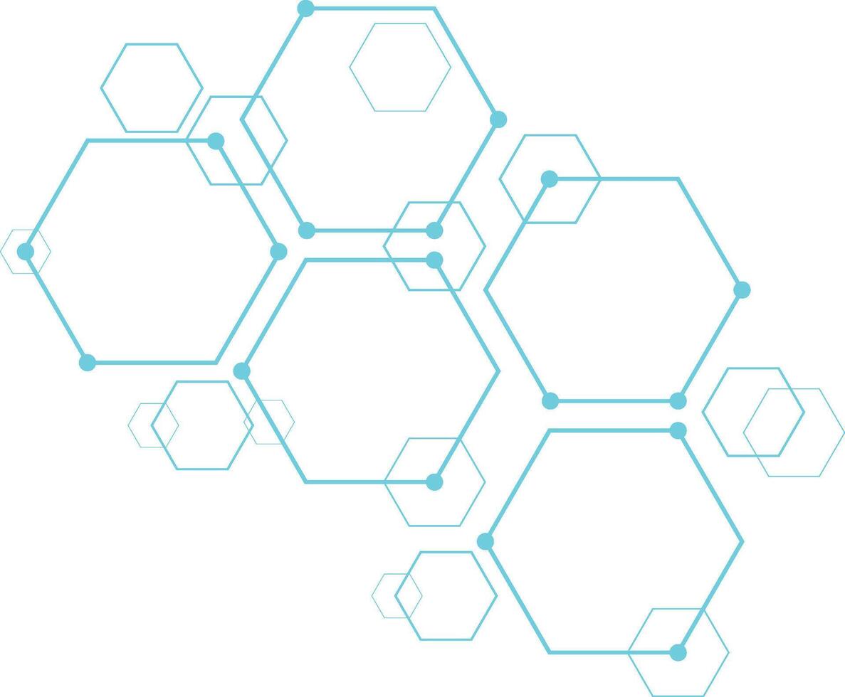 Abstract hexagon technology background. Shape of hexagon concept design. Abstract cube hexagon shape background. Digital technology concept vector
