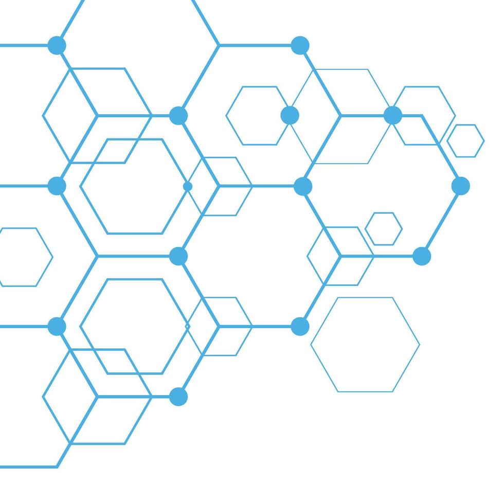 Abstract hexagon technology seamless pattern design for medical and science concept vector