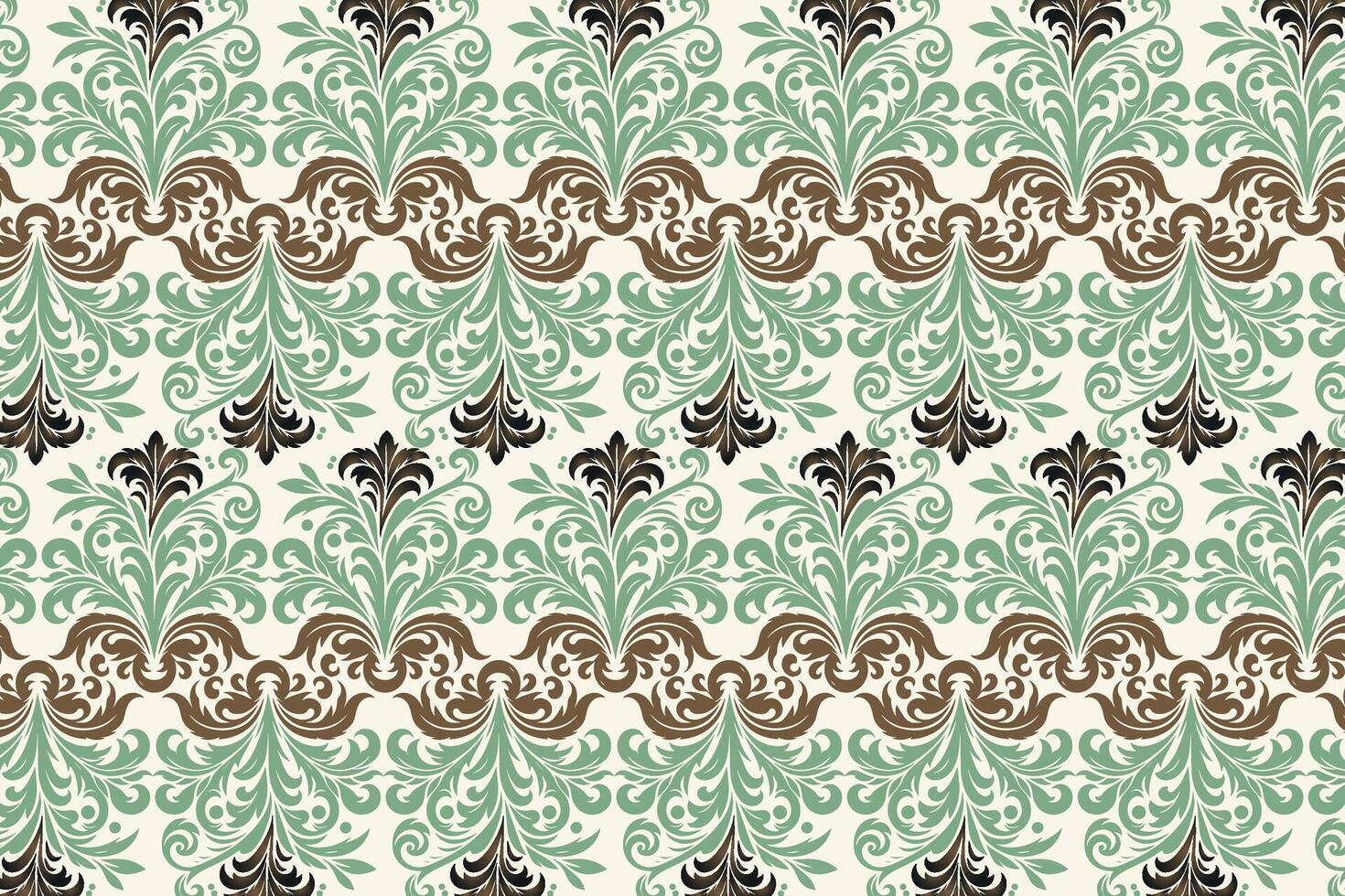 seamless floral pattern with intricate flower and leaf designs for textile fabric wallpaper vintage fashion design ornamental background patterns and creative project uses vector