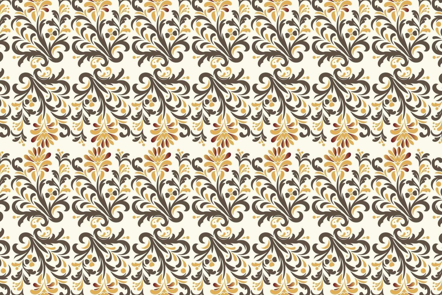 seamless floral pattern with intricate flower and leaf designs for textile fabric wallpaper vintage fashion design ornamental print background patterns and creative project use vector