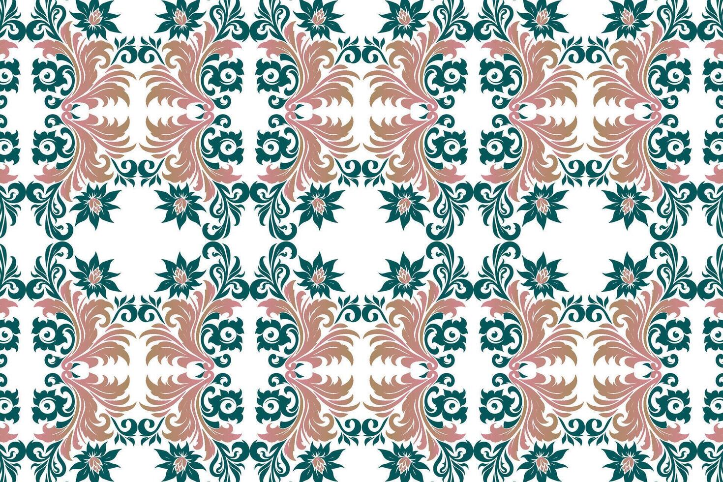 seamless floral pattern with intricate flower and leaf motifs vintage ornamental design for fabric wallpaper textile prints and creative design projects vector
