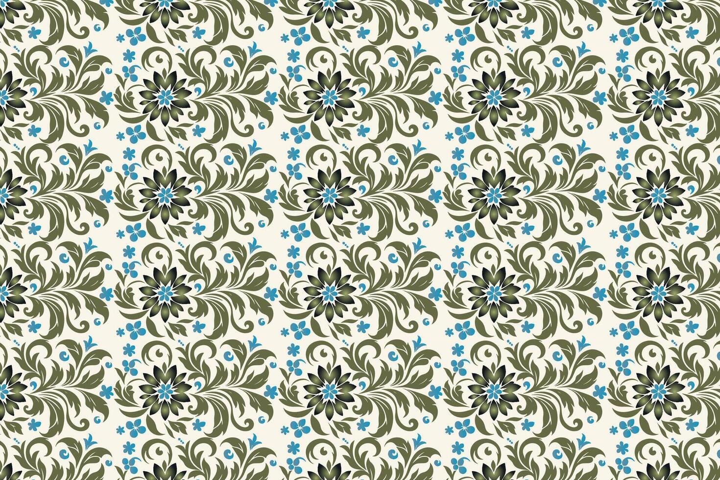 seamless floral pattern with detailed flower and leaf motifs vintage ornamental design for fabric wallpaper textile prints and creative artwork patterns vector