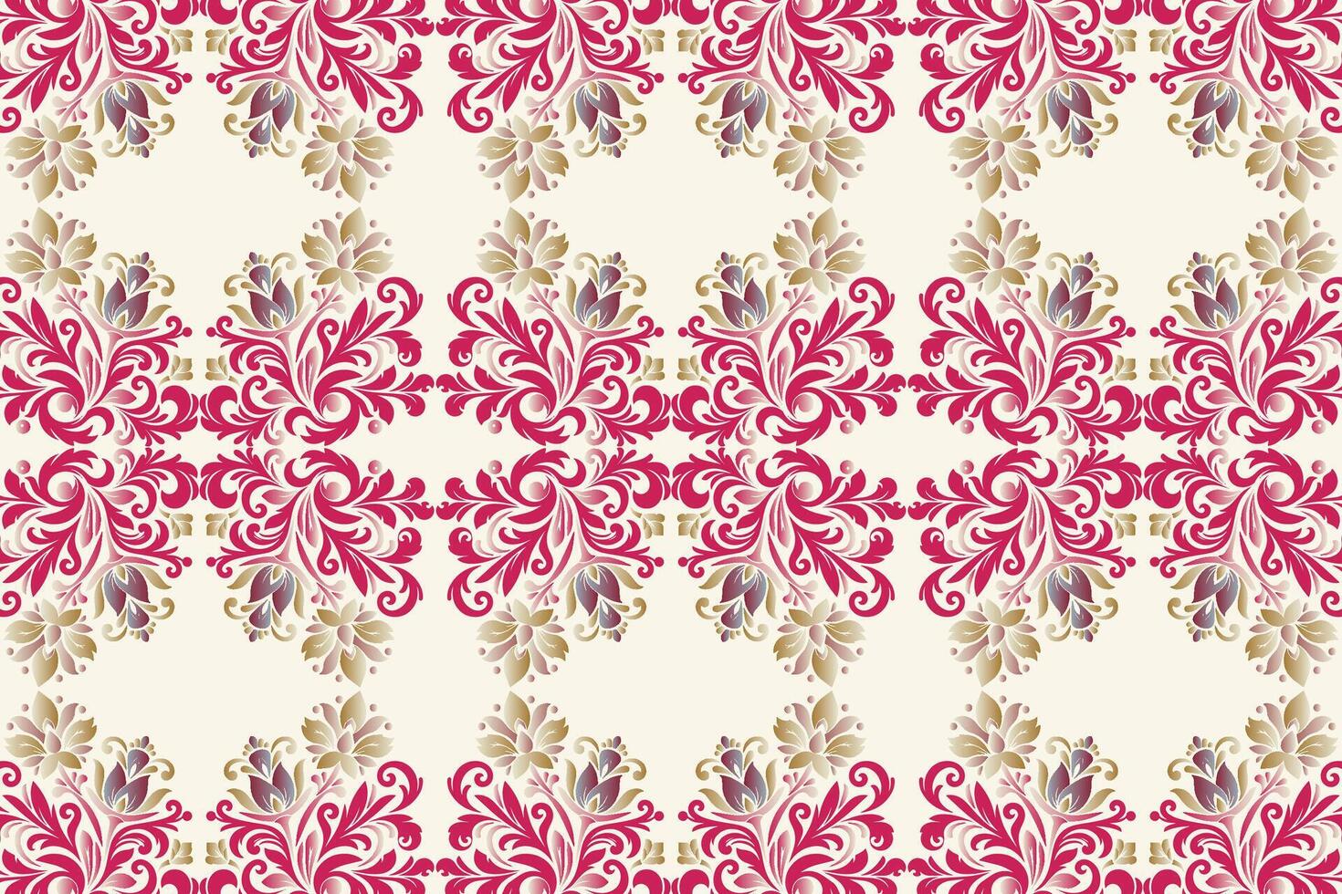 seamless floral pattern with flower and leaf motifs vintage ornamental design for fabric wallpaper textile patterns and creative project designs vector