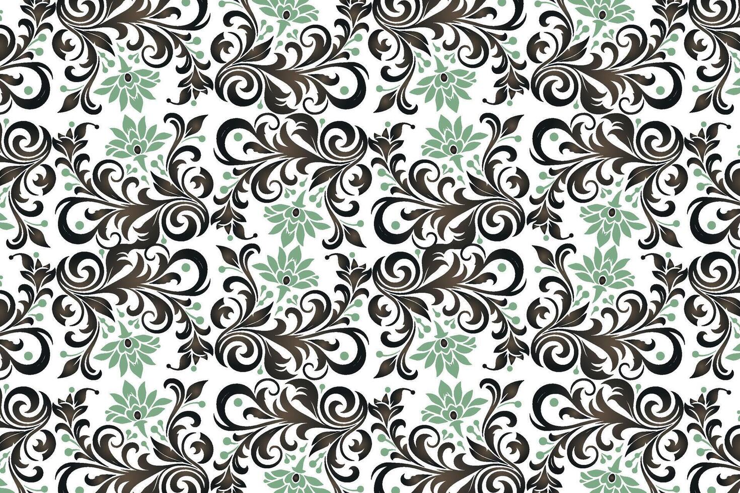 seamless floral pattern with intricate flower and leaf motifs for textile fabric wallpaper vintage fashion design ornamental patterns for creative projects and background inspiration vector
