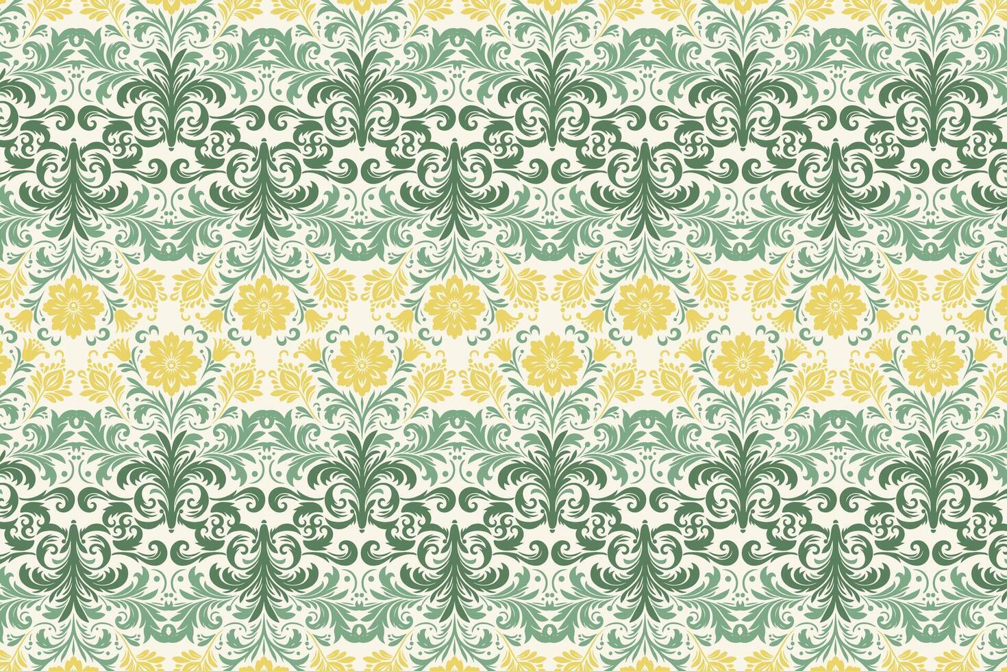 seamless floral pattern with detailed flower and leaf motifs vintage ornamental style for textile wallpaper fabric prints and creative design projects vector