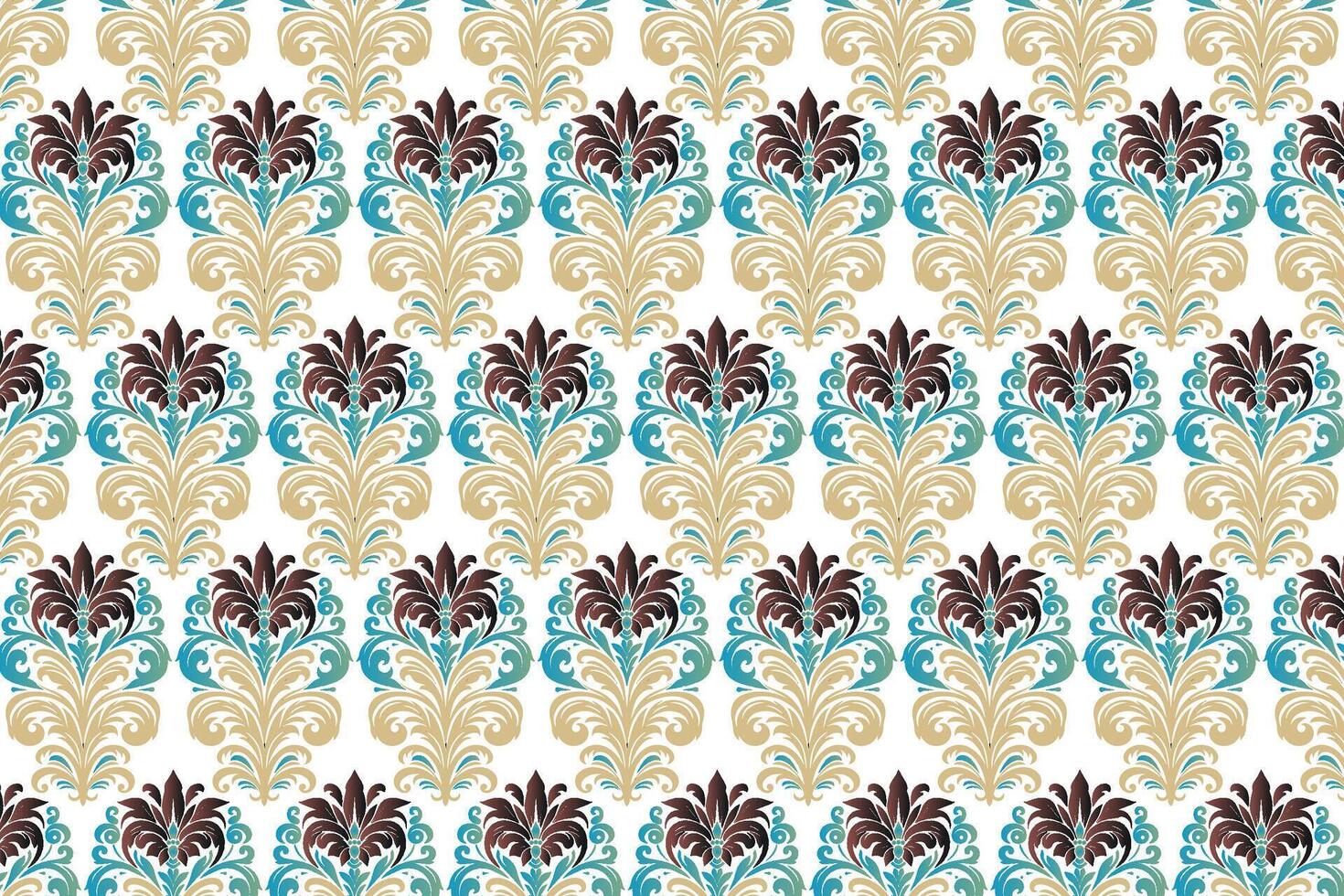 seamless floral pattern with intricate floral and leaf motifs vintage ornamental design for textile wallpaper fabric prints and creative project patterns vector