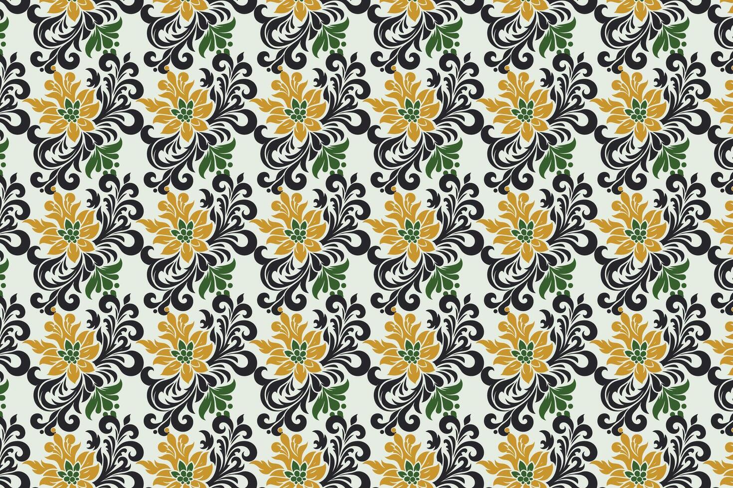 seamless floral pattern with intricate flower and leaf designs vintage ornamental texture for fabric wallpaper textile prints and creative design ideas vector