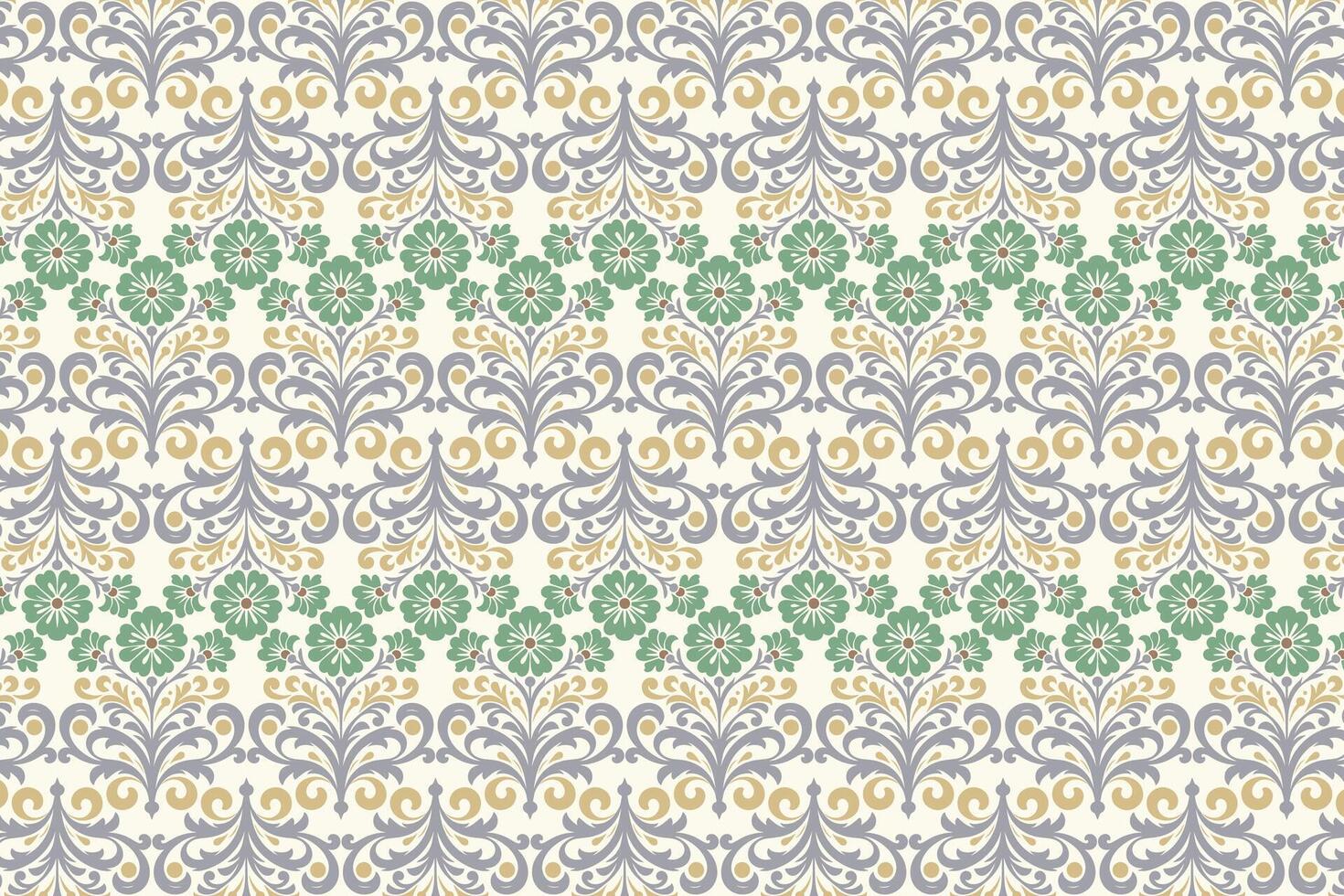 seamless floral pattern with intricate flower and leaf designs vintage ornamental texture for wallpaper textile fabric prints and creative design projects vector