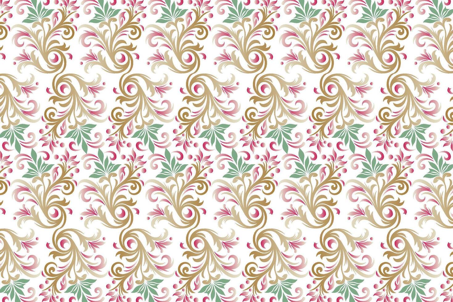 seamless floral pattern with floral and leaf motifs vintage ornamental design for wallpaper fabric textile patterns and creative fashion projects vector