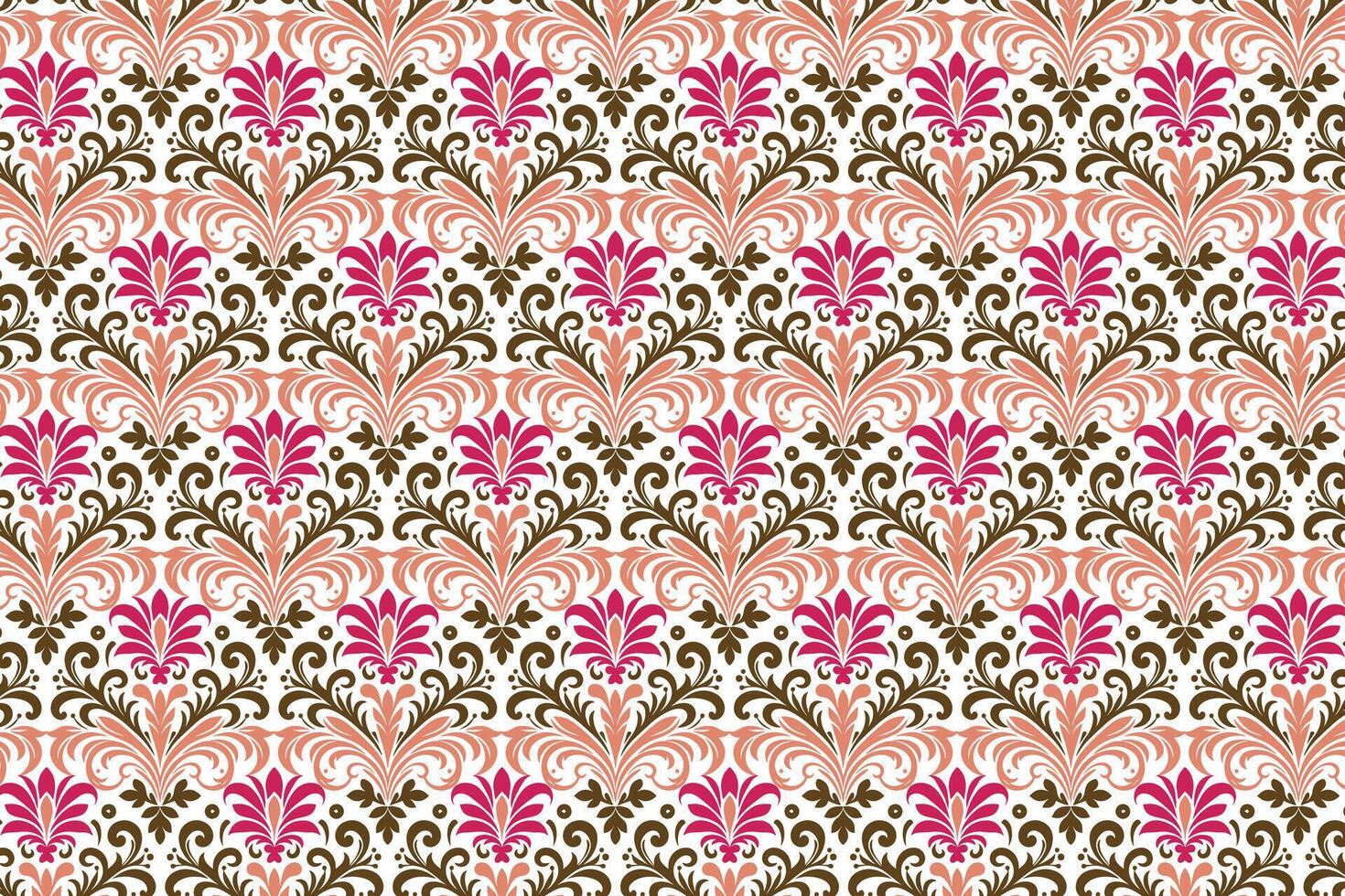 seamless floral pattern with elegant flower and leaf motifs vintage ornamental design for fabric textile wallpaper prints and creative project designs vector