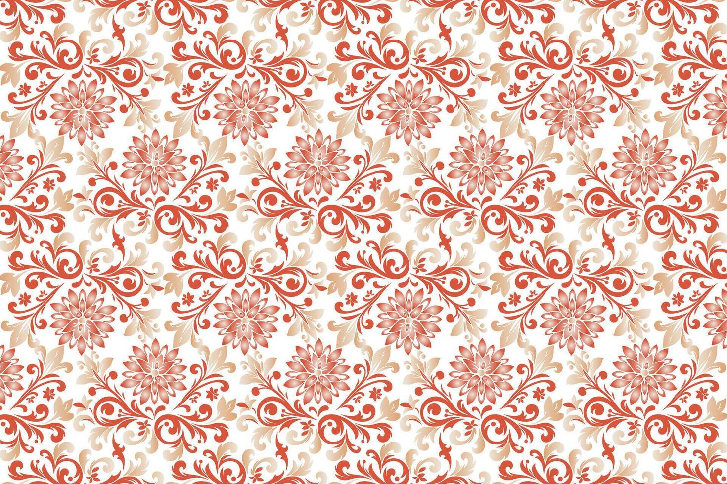 seamless floral pattern with elegant ornamental flower and leaf motifs for textile fabric wallpaper fashion design vintage artistic projects and creative patterns vector