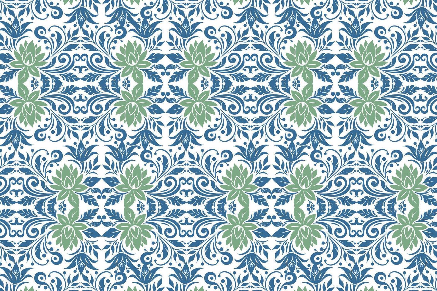 seamless floral pattern with intricate flower and leaf motifs vintage ornamental design for textile fabric wallpaper prints and creative project patterns vector