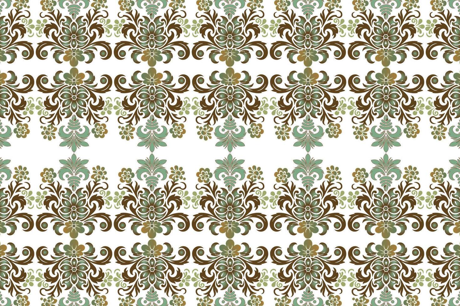 seamless floral pattern with ornamental flower and leaf motifs vintage design for textile fabric wallpaper prints and creative project patterns vector