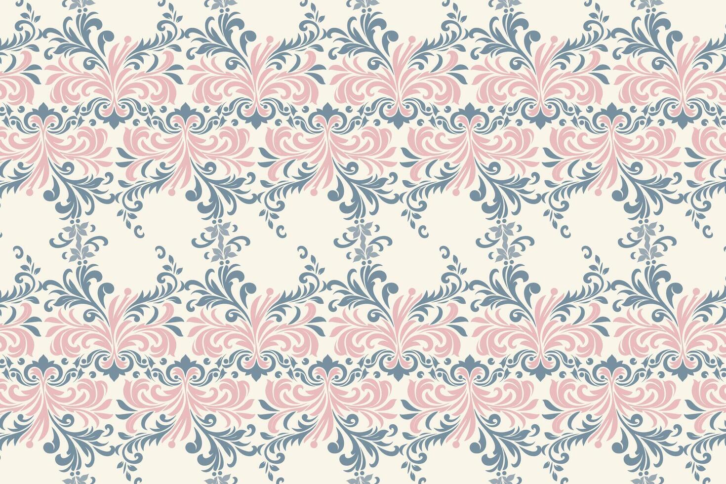 seamless floral pattern with ornamental flower and leaf motifs vintage design for textile wallpaper fabric creative projects and floral backgrounds vector