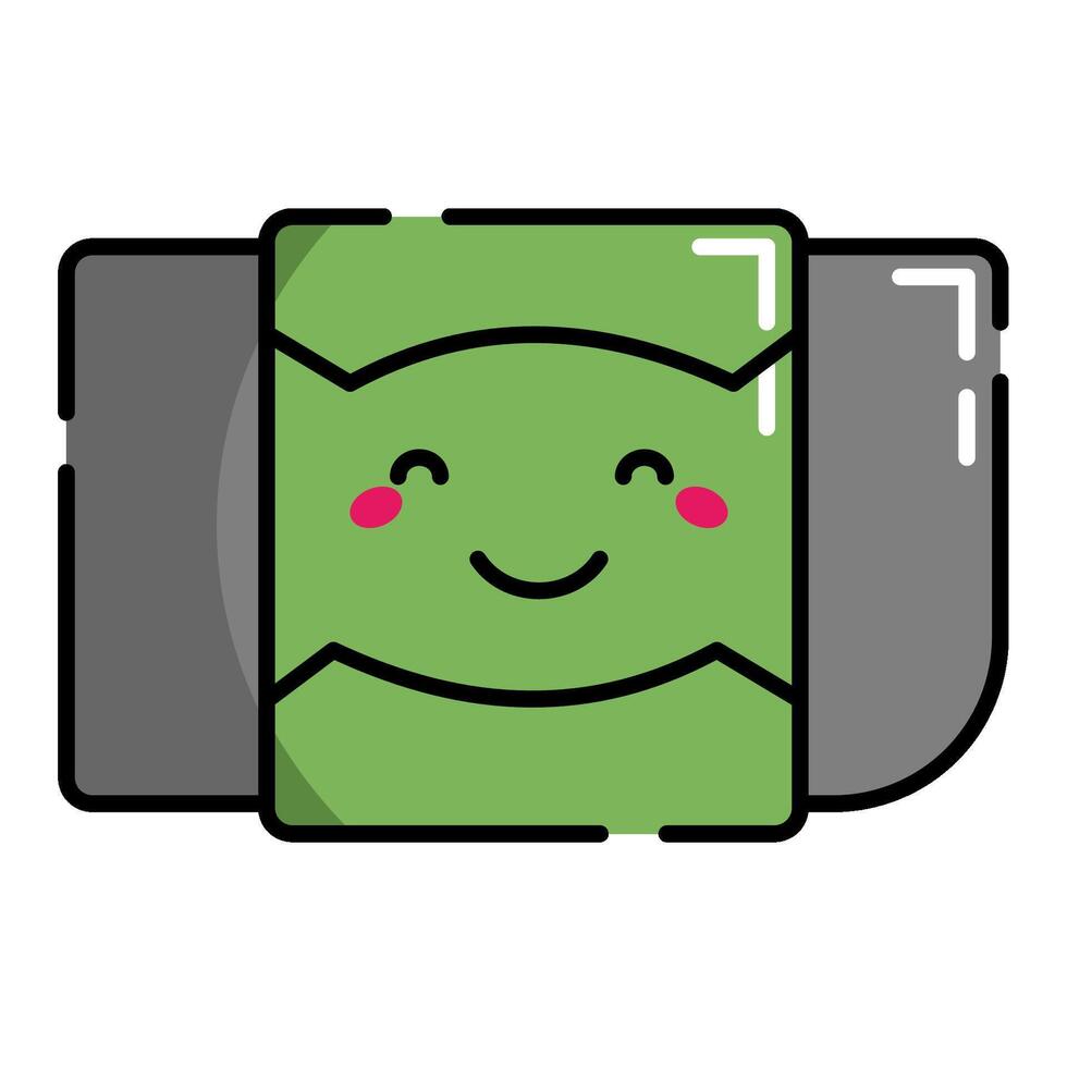 Eraser Icon. Office Icon in lineal color. Kawaii style vector