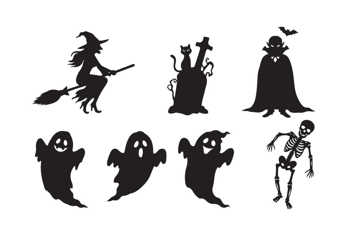 Dark and Scary Halloween Ghost Themes vector
