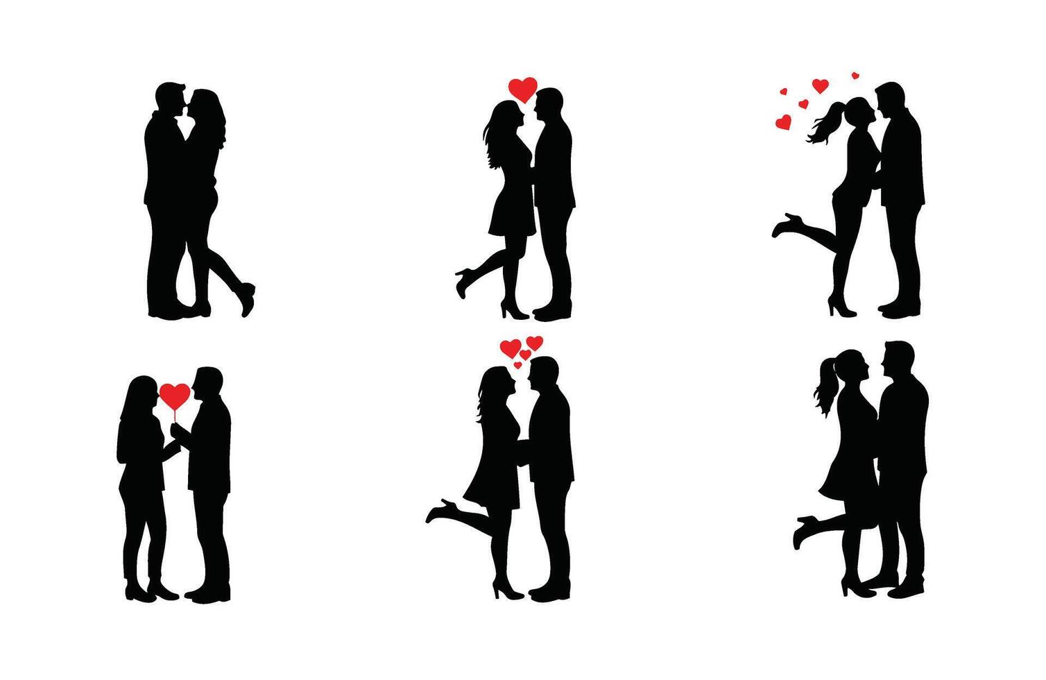 Valentine's Couple Embracing Romance vector