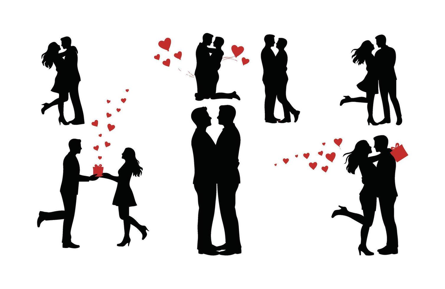 Perfect Couple Celebrating Love vector