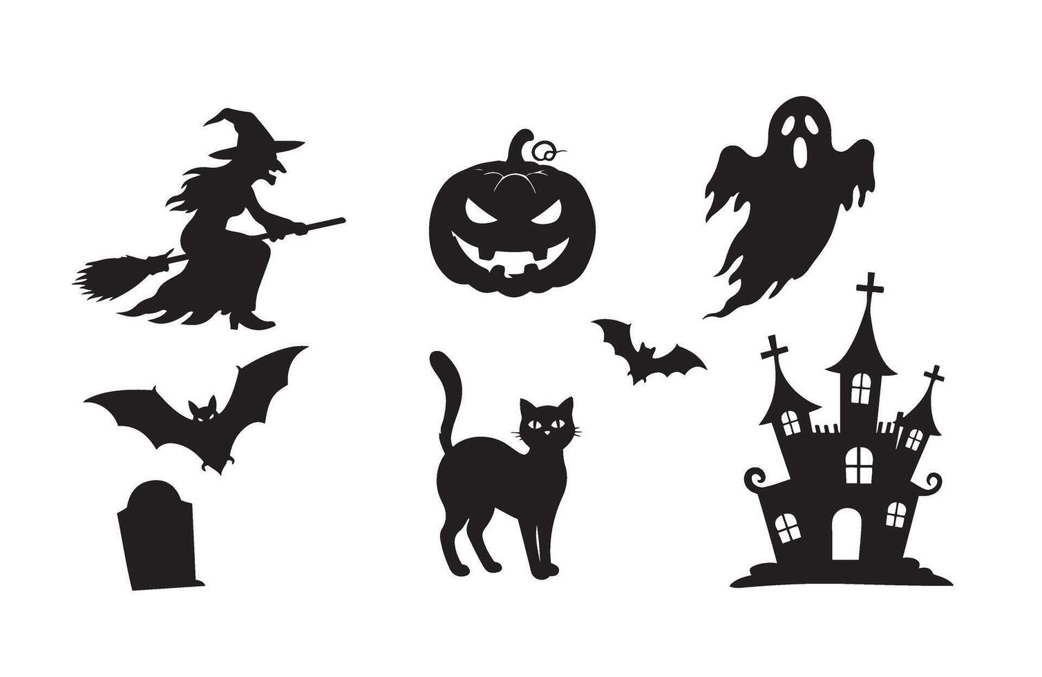 Scary Halloween Ghost Figures for Artwork vector