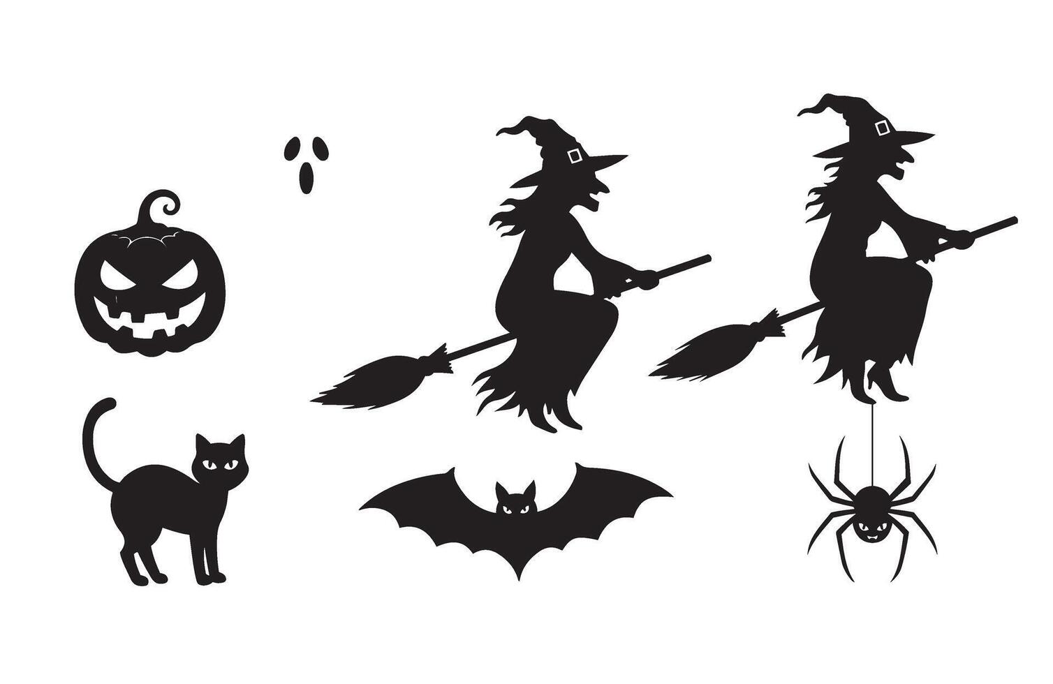 Creepy Ghost Characters for Halloween Posters vector