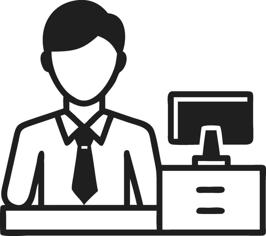 Minimalist Manager Icon vector
