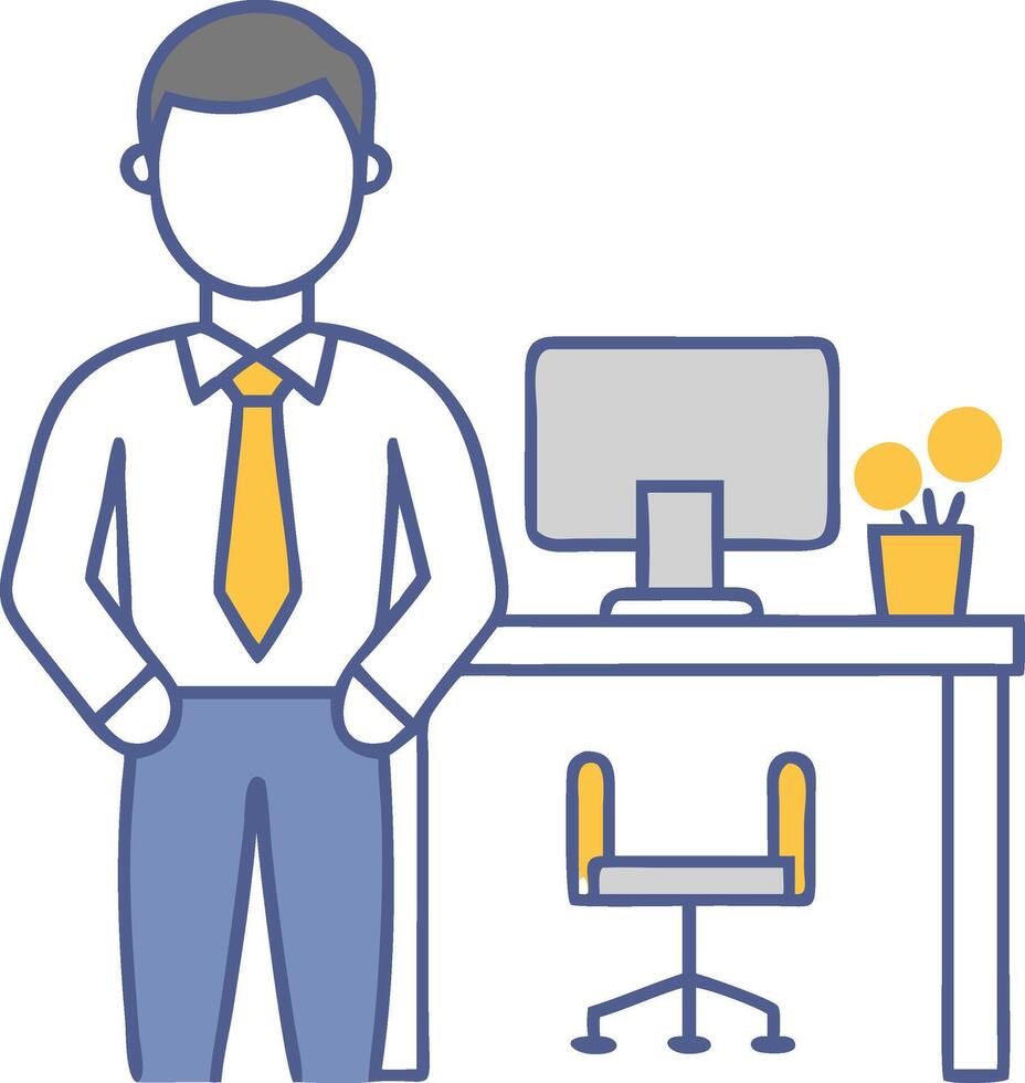 Corporate Manager Icon Design vector